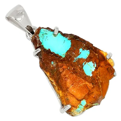 Natural Mexican Turquoise 925 Sterling Silver Pendant Jewelry ALLP-24172 • $17.99