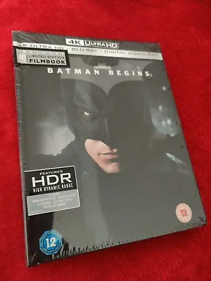 Batman Begins 4k Uhd + Blu Ray Combi Filmbook Brand New Sealed  • £9.99