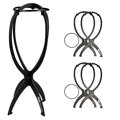 2 Pack Milano Collection 14  Collapsible Tall Wig Head Stand Secure Top Black  • $9.99