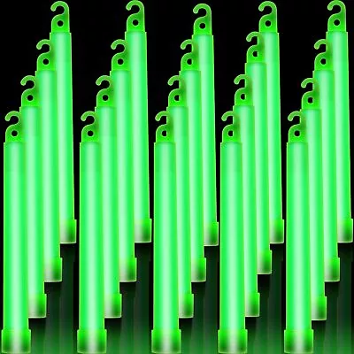 Bright 6 Inch Large Glow Sticks Bulk Light Stick Green Emergency Glow In The ... • $34.32