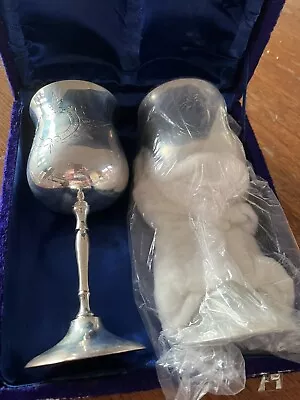 Silver Pewter Wine Glasses Brand New In Box  • $35