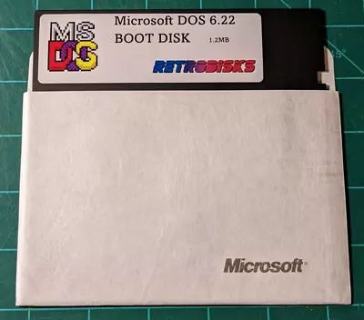 MS-DOS 6.22 Boot Disk - 1.2 MB 5.25  - IBM PC Floppy Diskette Microsoft DOS • £10.44