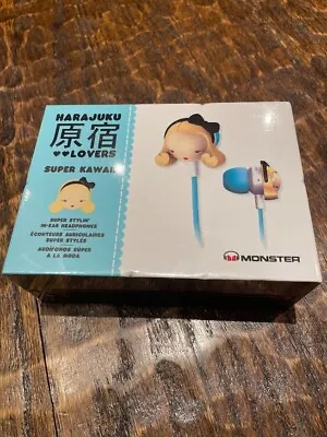 New/Sealed 3.5MM Monster Harajuku Lovers Super Kawaii In-Ear Wired Headphones • $18.75