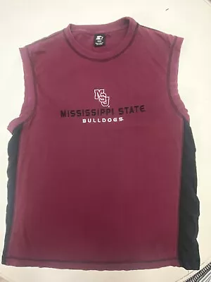 Mississippi State Bulldogs Sleeveless Shirt By Starter Size L Embroidered Letter • $13.99