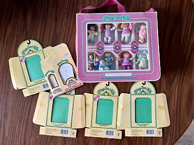 Vintage 80's Cabbage Patch Kids Doll Mini Figures PVC Figurines Lot Of 11 & Case • $48