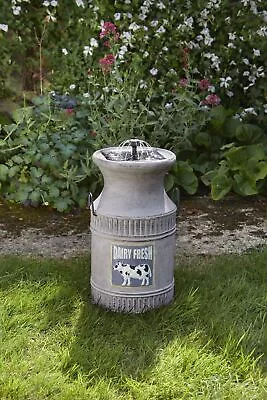 Milk Churn Traditional Solar Water Feature • £71.95