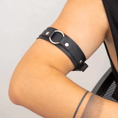 1pcs Men's Rock Armbands Leather Wrist Band Upper Arm Bracelet Upper Armband Acc • £4.19