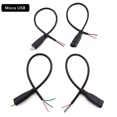 Micro USB 2.0 A Female Male Jack Connector 2/4 Pin Wire Data Charge Cable Cord • $0.99