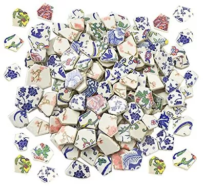 Lanyani Broken Ceramic Porcelain Tiles For Mosaic Crafts Glazed Irregular Blu... • $34.52