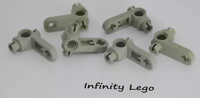 6 LEGO Vintage Technic Old Light Grey Steering Arm With Two Half Pins (4261) • $7.50