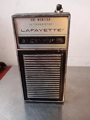 Vintage Lafayette 10 Transistor VHF Monitor Radio Model 99-35339L  Untested  • $5