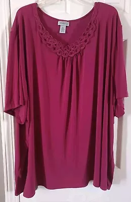 5X Maggie Barnes For Catherine's Pink Purple Blouse Excellent Condition  • $15