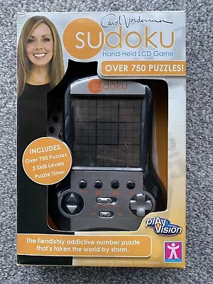 Sudoku Carol Vorderman LCD Hand Held LCD Game Play Vision Silver - Boxed • £5.99