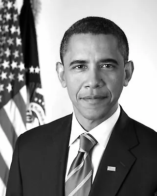 President Barack Obama Official Portrait 8 X 10 Photo Picture Photograph B & W • $13