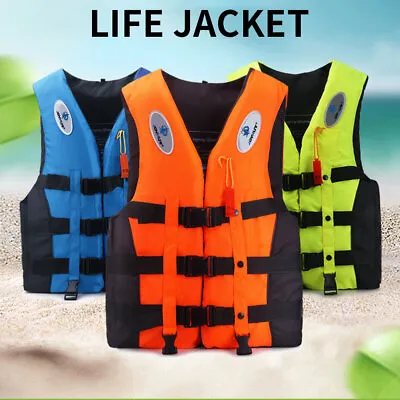 $19.39 • Buy Adults Life Jackets Watersport Vest Kayak Ski Buoyancy Aid Sailing Boating US