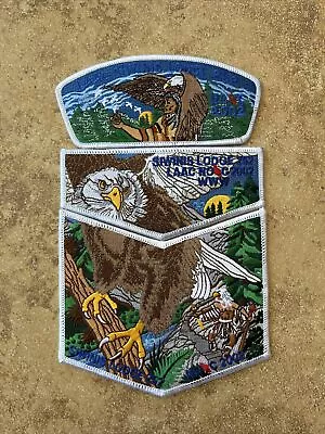 OA 252 Siwinis Lodge 2002 NOAC 3 Piece Flap CSP Set Eagle WHITE BORDER • $9.99