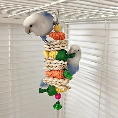 Chew Toy Climbing Pet Supplies Stand For Lovebirds Parakeet Cockatiel Budgie • £5.96