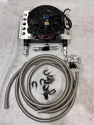 4l80e Derale 13750  Trans Cooler   With Fan Complete Kit W/an Line & Thermostat • $379.90