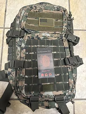 Assault Backpack Woodland MARPAT Digital Camo Molle Pack New W USA Flag Patch • $59.99