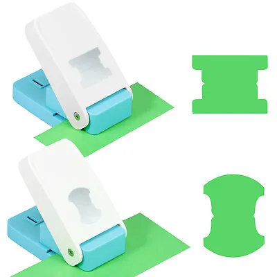 2Pcs Label Punch Tab Puncher For Crafting 2 Shapes  Scrapbook Paper Puncher • £23.06