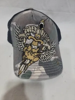 Miami Ink Trucker Hat Tatoo Canvas Camo Gold SnapBack One Size Fits All EUC • $2.99