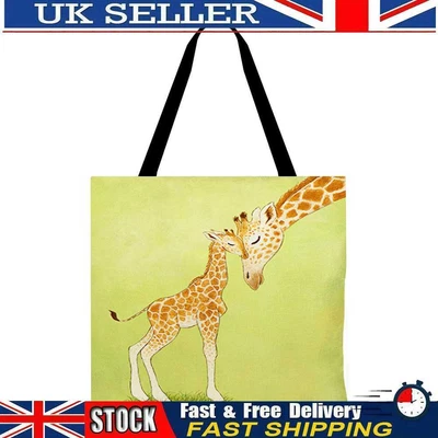 £6.49 • Buy Giraffe Printed Shoulder Shopping Bag Casual Large Tote Handbag (40x40cm) UK