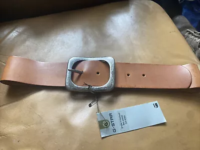 BIN G Star Raw Ranger  Leather Reversed Belt Men Medium Saddle  Rrp £49.99 • £29.99