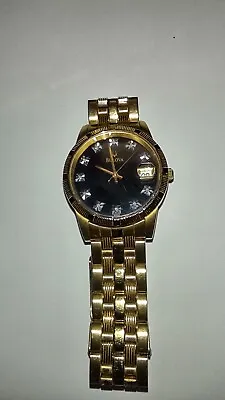 Vintage Bulova C960495 Diamonds Gold Mens Watch Water Resistant  • $95