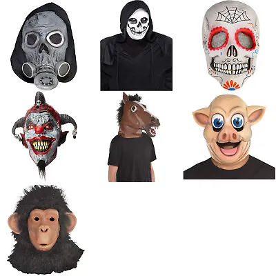 £7.99 • Buy Adult Chimp Pig Horse Monkey Jester Head Mask Fancy Dress Costume Accessory