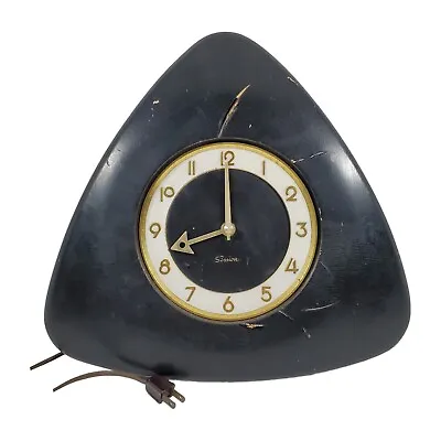 Mid Century Modern Sessions United Electric Wall Clock Guitar Pick • $59.95
