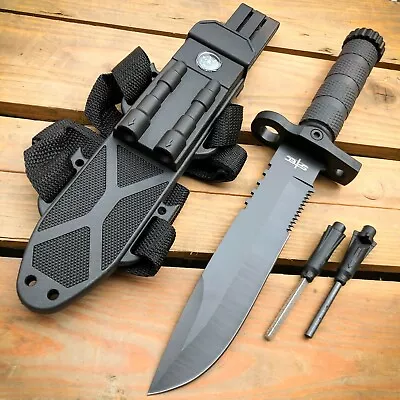 12.5  FIXED BLADE MILITARY TACTICAL Hunting Army SURVIVAL Knife W Fire Starter • $14.20