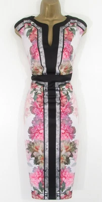 £49.99 • Buy Ted Baker Dress TB 4 (UK 14) Shawnie Pink Green Grey Black Lined