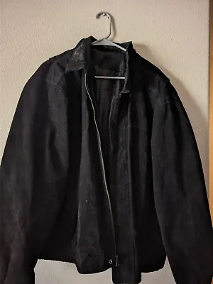 Knightsbridge Black Suede Jacket Size XL • $39.99