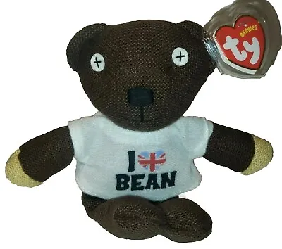 Ty Beanie Baby - MR. BEAN (I Love Bean T-Shirt)(UK Exclusive) Teddy Bear - MWMT • $15.90