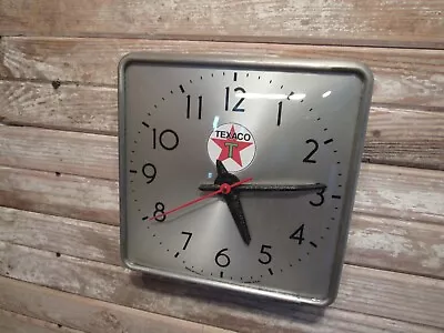 Vintage TEXACO Simplex Electric Clock Metal - Industrial Man Cave Gas Station! • $199.99