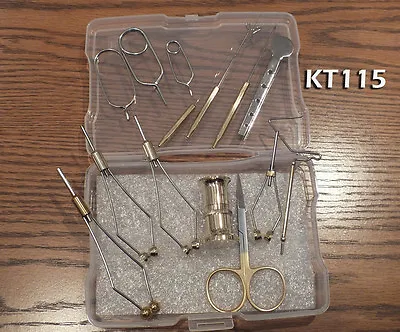 14 Piece Fly Tying Tool Kit  W/ Case - #KT115 • $23.69