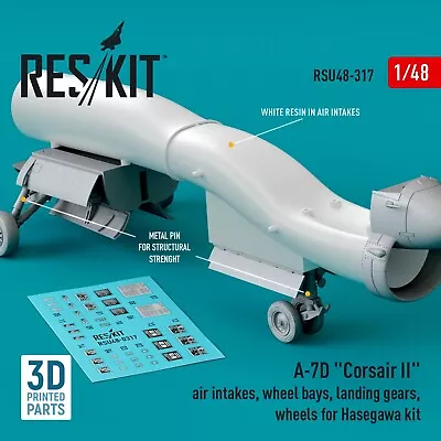 1/48 ResKit RSU48-0317 A-7D  Corsair II  Air Intakes Wheel Bays Landing Gears • $85