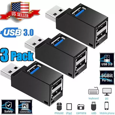 USB 3.0 Hub 3 Ports Mini Splitter High Speed Data Transfer For PC Laptop Macbook • $8.38