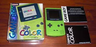 Nintendo Game Boy Color Kiwi Green Console System Complete In Box CIB TESTED • $349.99