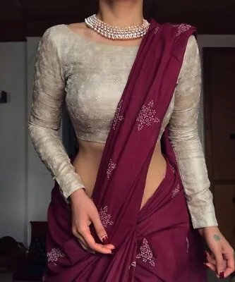£28.07 • Buy New Bollywood Wedding Pakistani Saree Blouse Sari Indian Designer Party Wear New