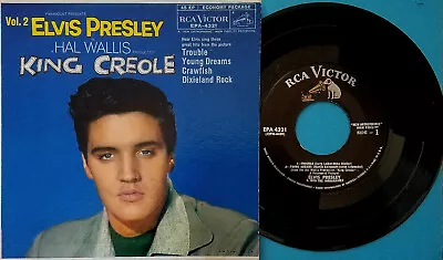 ELVIS PRESLEY ~ King Creole Vol. 2 ~ EP Vinyl Record ~ EX Conditon • $19.88