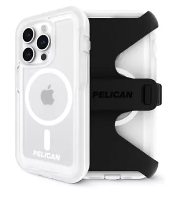 Pelican Voyager Apple IPhone 15 Pro  MagSafe Compatible Case W Holster Clear • $36.49