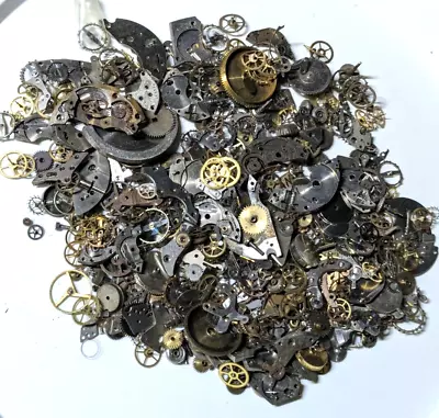 Large Lot Small Watch Parts Gears Movements Hands Crowns Gasket Balance Vintage • $19.50