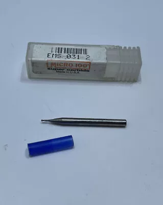 $20 • Buy Micro 100 Super Carbide EMS-031-2 1/32x5/64x1/8x1-1/2in 2 Flute End Mill USA