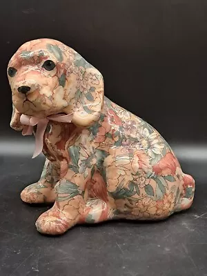 Vintage Fabric Decoupage Puppy • $13