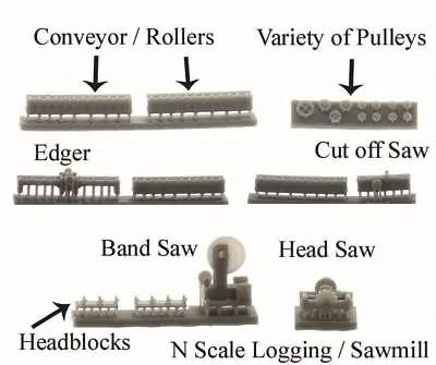 SAWMILL Interior Detailing LOGGING SAWMILL Interior Detailing N Scale • $18.99