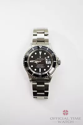 Rolex Submariner Date 1680 Vintage Steel Oyster Bracelet With Black Bezel • $17450