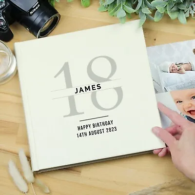 Personalised Birthday Album. Photo Album 18th 21st 30th 40th 50th Etc Gift • £26.99