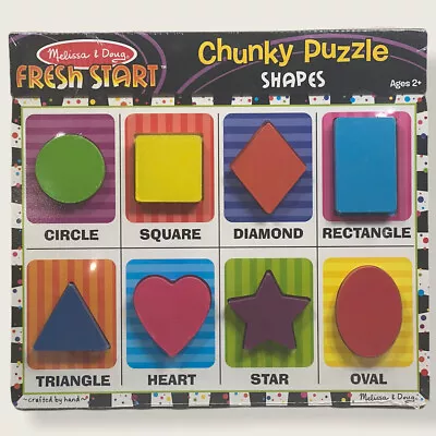 Melissa & Doug Shapes Chunky Puzzle 9  X 12  8 Pieces - New Sealed • $19.79