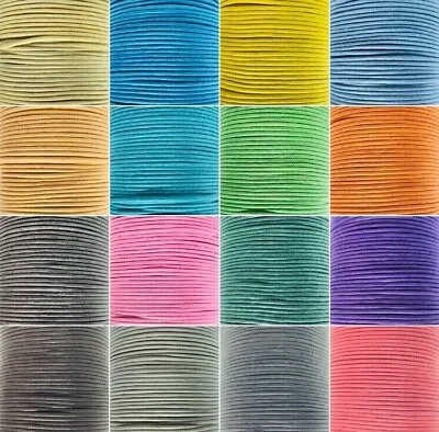 Waxed Cotton Cord Thong Thread 1mm Jewellery Craft String 15 Colours • £1.70